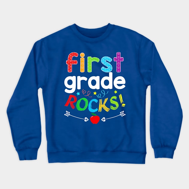 1st grade rocks Crewneck Sweatshirt by vae nny3